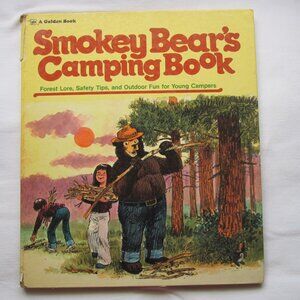 1976 Smokey Bear's Camping Book - Oversized Hardcover, Golden Book